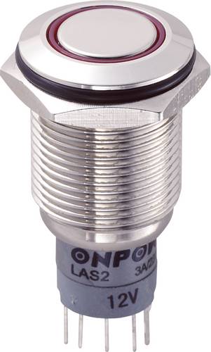TRU Components 701882 LAS2GQF-11E/R/12V/N/P Vandalismusgeschützter Drucktaster 250 V/AC 3 A 1 x Ein
