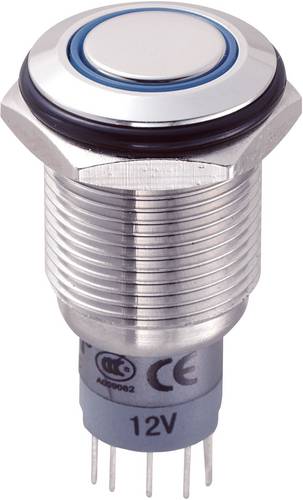 TRU Components 701895 LAS2GQF-11E/B/12V/S/P Vandalismusgeschützter Drucktaster 250 V/AC 3 A 1 x Ein