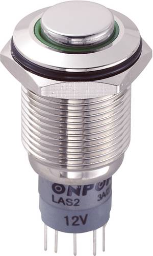 TRU Components 701897 LAS2GQH-11E/G/12V/N/P Vandalismusgeschützter Drucktaster 250 V/AC 3 A 1 x Ein