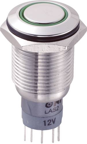 TRU Components 701907 LAS2GQF-11E/G/12V/S/P Vandalismusgeschützter Drucktaster 250 V/AC 3 A 1 x Ein