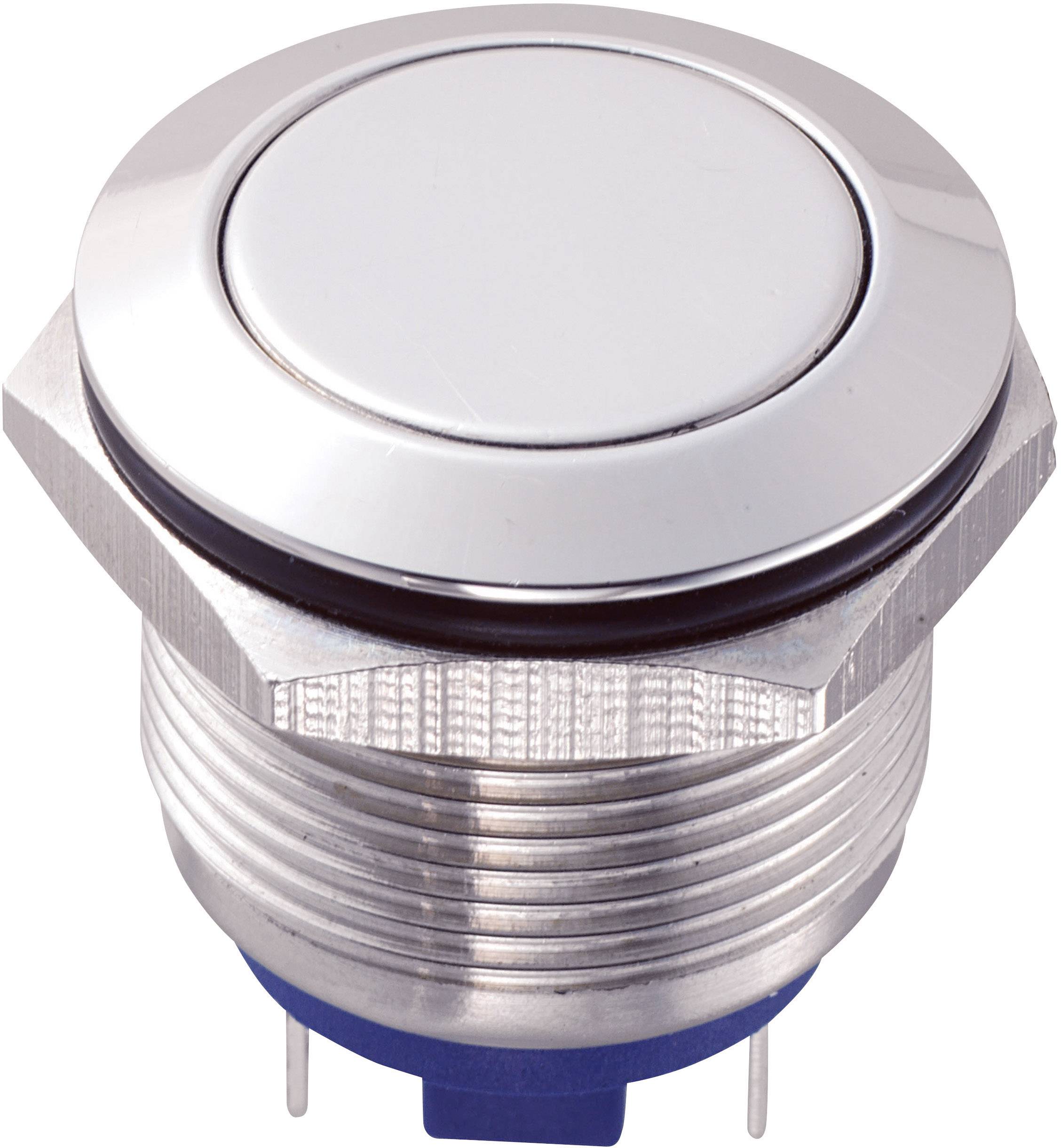 TRU Components GQ19F-10/J/S Vandalismusgeschützter Drucktaster 48 V/DC 2A 1 x Aus/(Ein) tastend 1St.