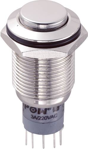 TRU Components 701932 LAS2GQH-22/N/P Vandalismusgeschützter Drucktaster 250 V/AC 3 A 2 x Ein/(Ein)