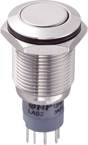 TRU Components 701942 LAS2GQF-11/N/P Vandalismusgeschützter Drucktaster 250 V/AC 3 A 1 x Ein/(Ein)