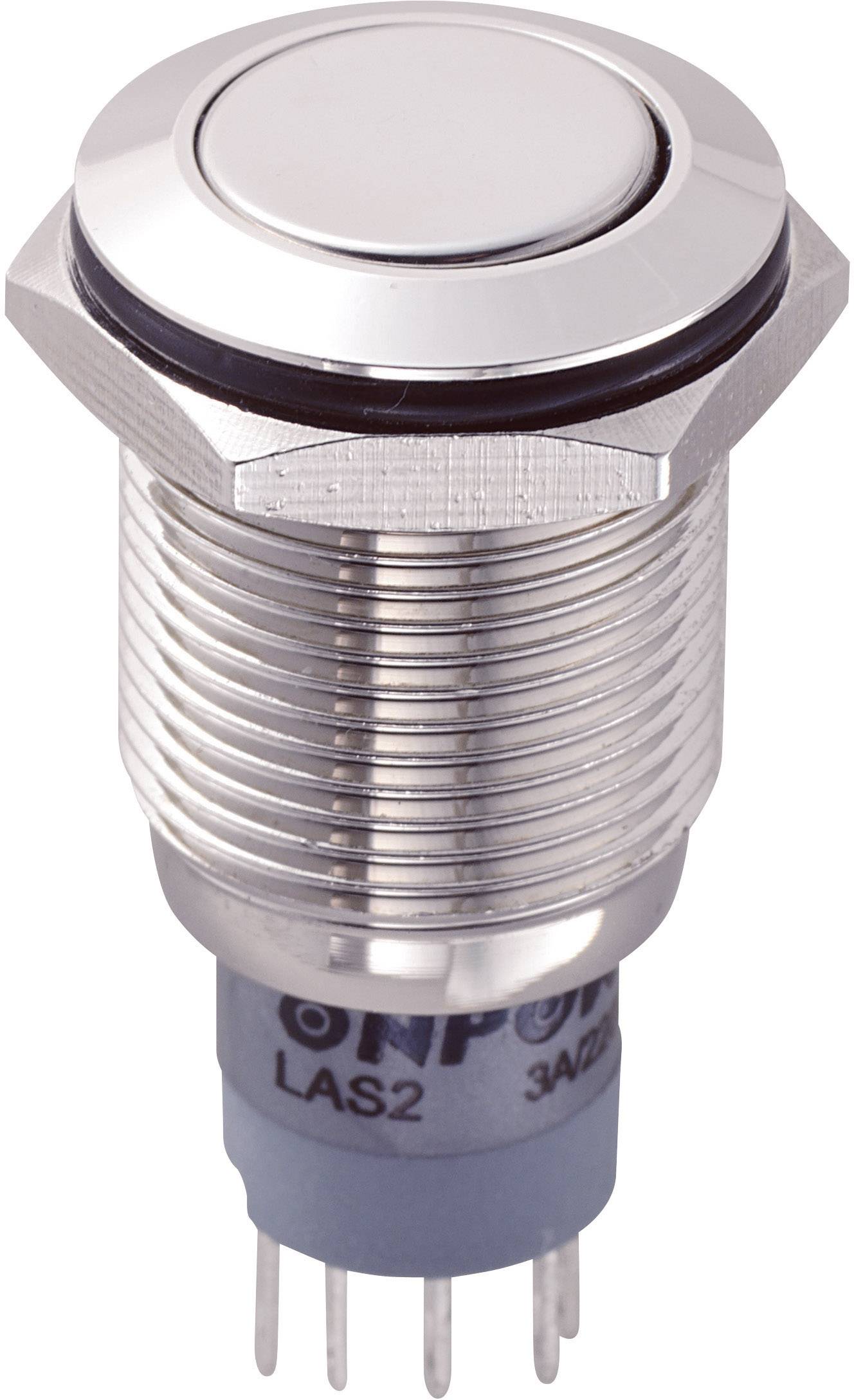 TRU Components 701942 LAS2GQF-11/N/P Vandalismusgeschützter Drucktaster 250 V/AC 3A 1 x Ein/(Ein) tastend 1St.