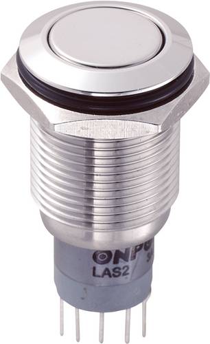 TRU Components 701943 LAS2GQF-22/S/P Vandalismusgeschützter Drucktaster 250 V/AC 3 A 2 x Ein/(Ein)