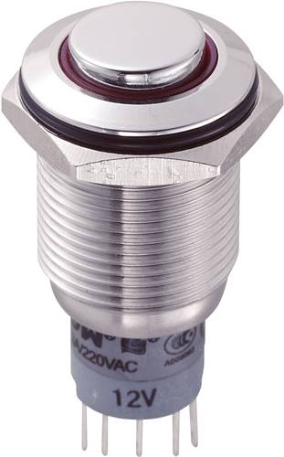 TRU Components 701945 LAS2GQH-11E/R/12V/S/P Vandalismusgeschützter Drucktaster 250 V/AC 3 A 1 x Ein