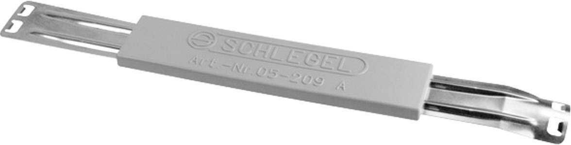 Ein rechteckiger grauer Stift mit der Aufschrift 'SCHLEGEL' und 'AVENTICS N 05-209 K'; dient als Befestigungs- oder Verbindungselement.