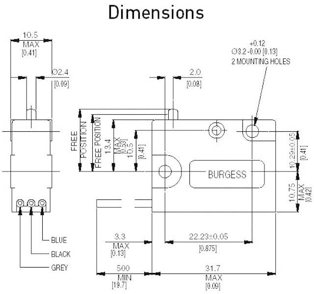 Burgess V3SY1UL Mikroschalter V3SY1UL 250 V/AC 5A 1 x Ein/(Ein) IP67 tastend 1St.