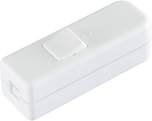InterBär 8006-008.01 Schnurschalter Weiß 1 x Aus/Ein 6 A 1 St.