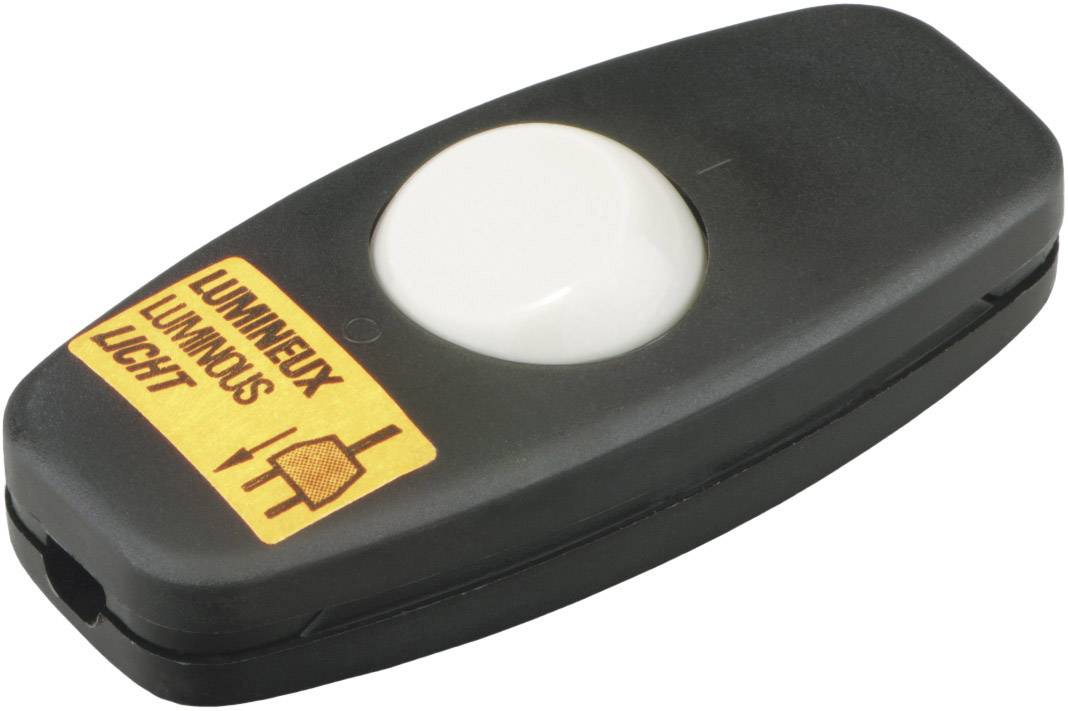 InterBär 5052-104.01 Schnurschalter Schwarz, Weiß 2 x Aus/Ein 2 A 1 St.