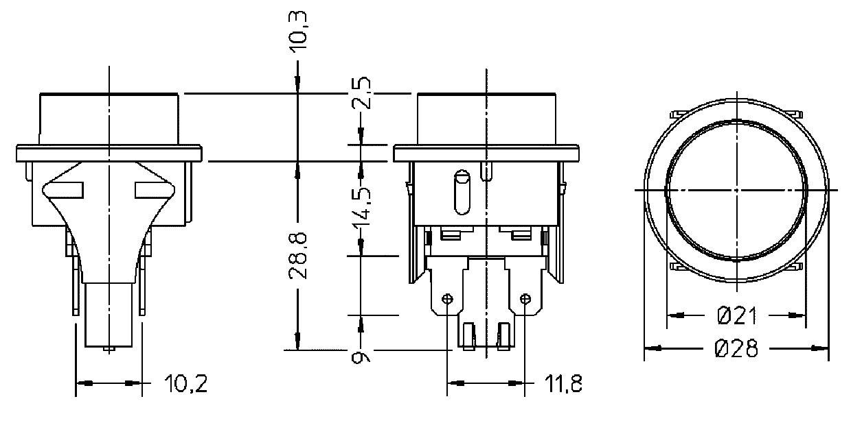 InterBär 3656-250.22 Druckschalter 250 V/AC 16A 2 x Ein/Aus rastend Grün IP65 1St.