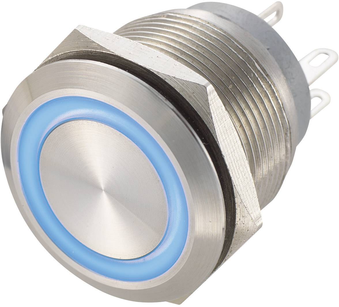 TRU Components 702602 GQ22-11WE/B-W/12V Vandalismusgeschützter Drucktaster 250 V/AC 0.5 A 1 x Aus/(