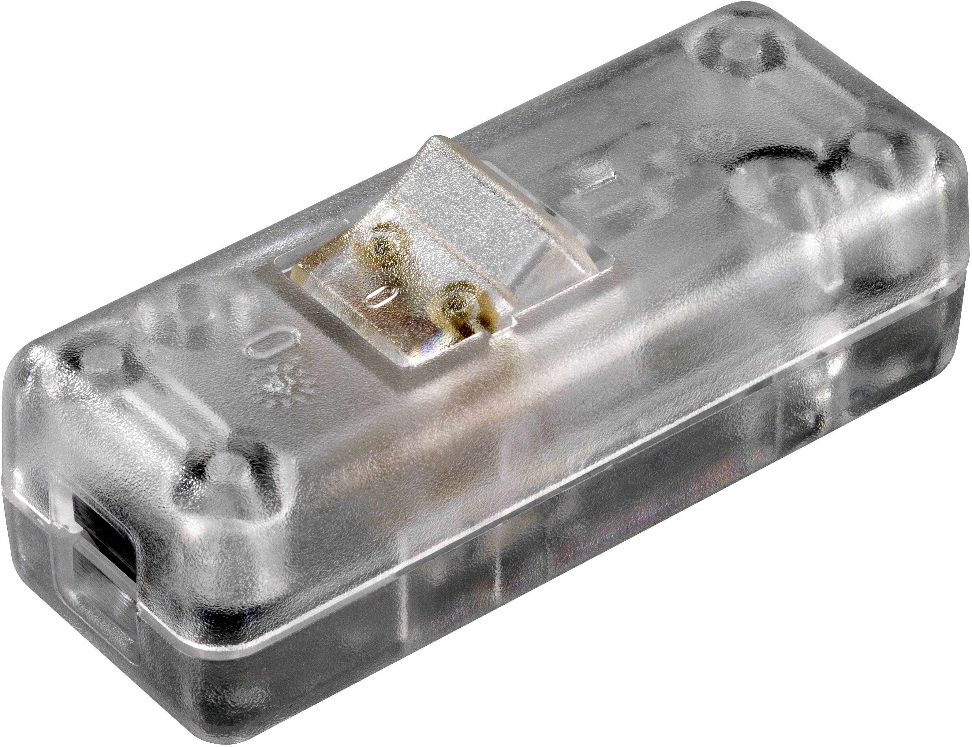 InterBär 8010-000.01 Schnurschalter Transparent 2 x Aus/Ein 10A 1St.