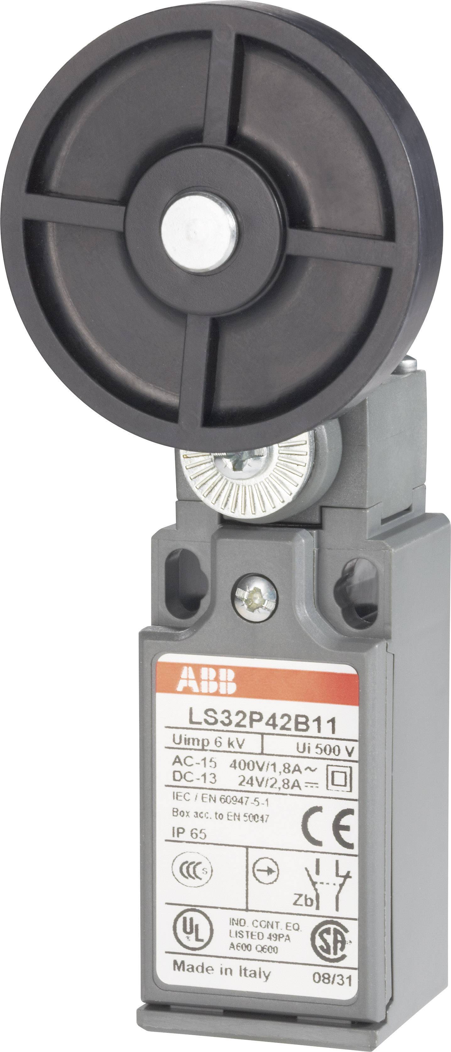 ABB 1SBV010342R1211 LS32P42B11 Endschalter 400 V/AC 1.8A Rollenhebel tastend IP65 1St.