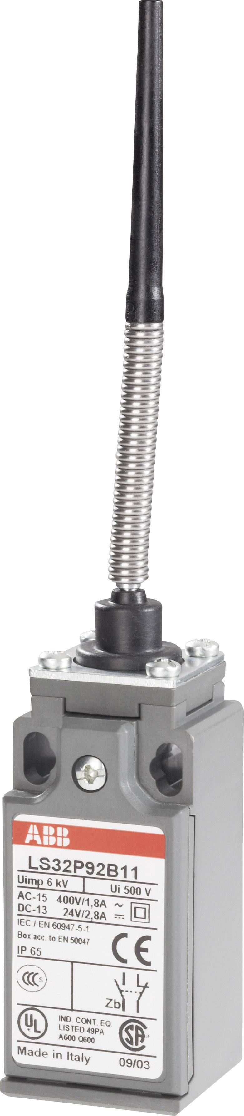 ABB 1SBV010392R1211 LS32P92B11 Endschalter 400 V/AC 1.8A Federstab tastend IP65 1St.