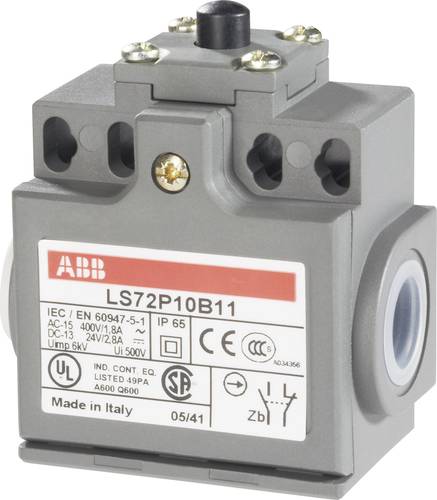 LS72P10B11 Endschalter 400 V/AC 1.8A Stößel tastend IP65 1St.