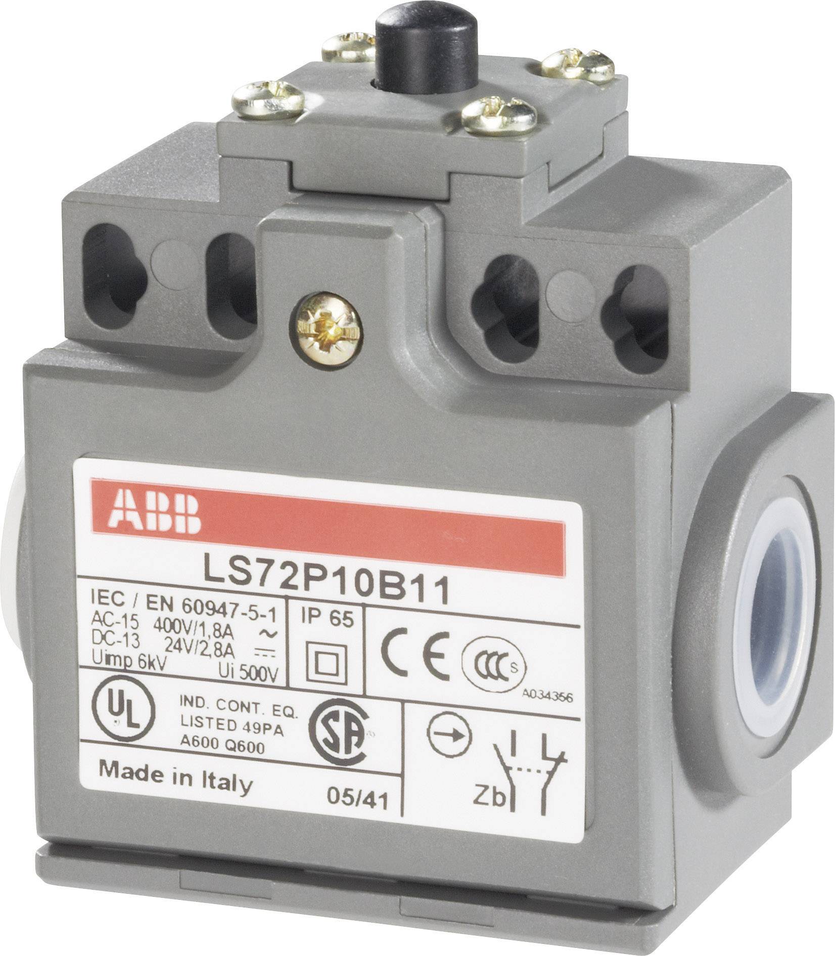 ABB LS72P10B11 Endschalter 400 V/AC 1.8 A Stößel tastend IP65 1 St.