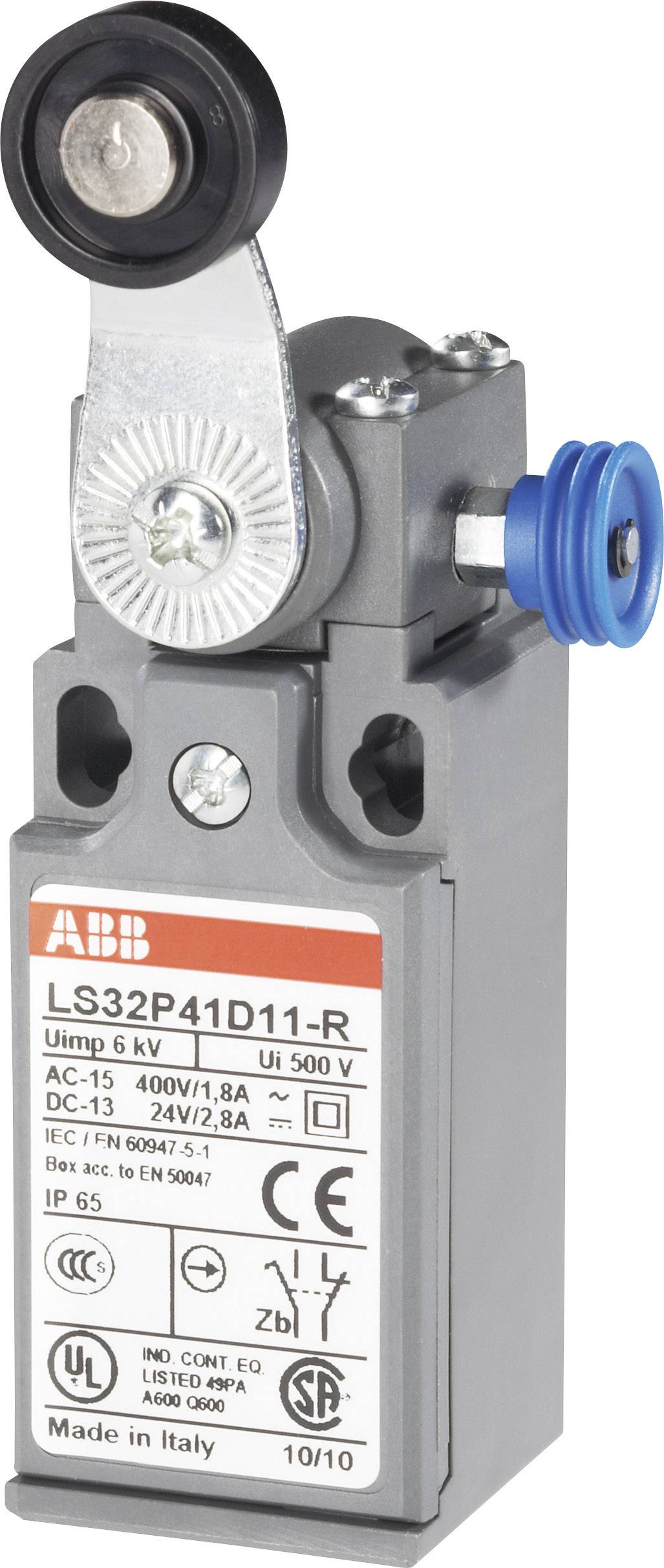 ABB 1SBV020341R1411 LS32P41D11-R Endschalter 400 V/AC 1.8 A Rollenhebel tastend IP65 1 St.