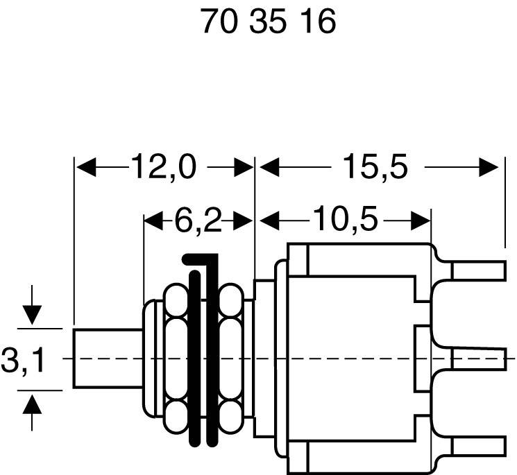 Eledis 5A21-F3STSE-B0 Drucktaster 230 V/AC 0.5A 2 x Ein/(Ein) tastend 1St.