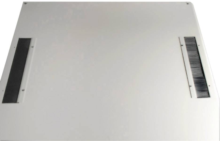 Eine weiße Oberfläche mit zwei parallelen, schwarzen Streifen, die typischerweise als Bürstendichtungen fungieren können.