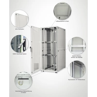 Digitus DN-19 SRV-26U-B-1 19 Zoll Serverschrank (B x H x T) 600 x 1260 x 1000mm 26 HE Schwarz (RAL 9005) Digitus DN-19 SRV-26U-B-1 19 Zoll Serverschrank (B x H x T) 600 x 1260 x 1000mm 26 HE Schwarz (RAL 9005)