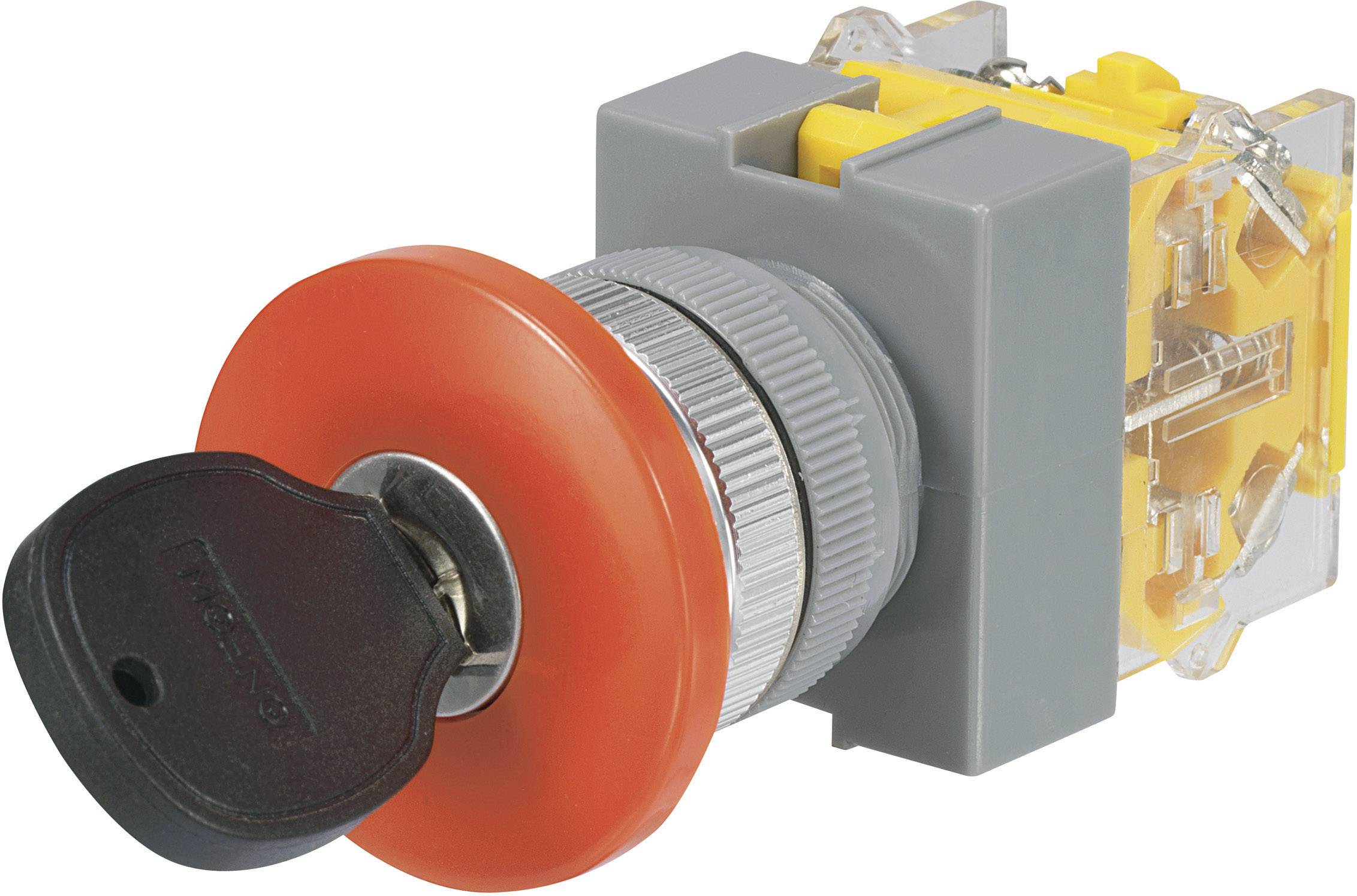 TRU Components 704552 Y090-A-11YM/21 Schlüsselschalter 250 V/AC 5 A 1 x Aus/Ein 1 x 90 ° 1 St.