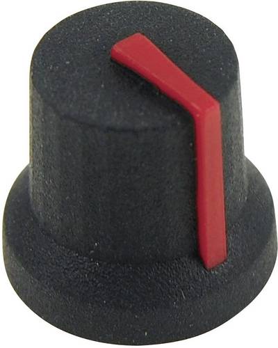 Cliff CL170842CR CL170842CR Drehknopf Schwarz, Rot (Ø x H) 16.8 mm x 14.5 mm