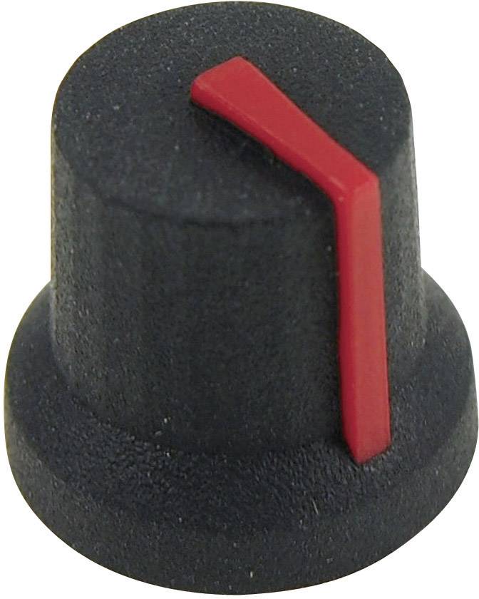 Cliff CL170842CR CL170842CR Drehknopf Schwarz, Rot (Ø x H) 16.8mm x 14.5mm