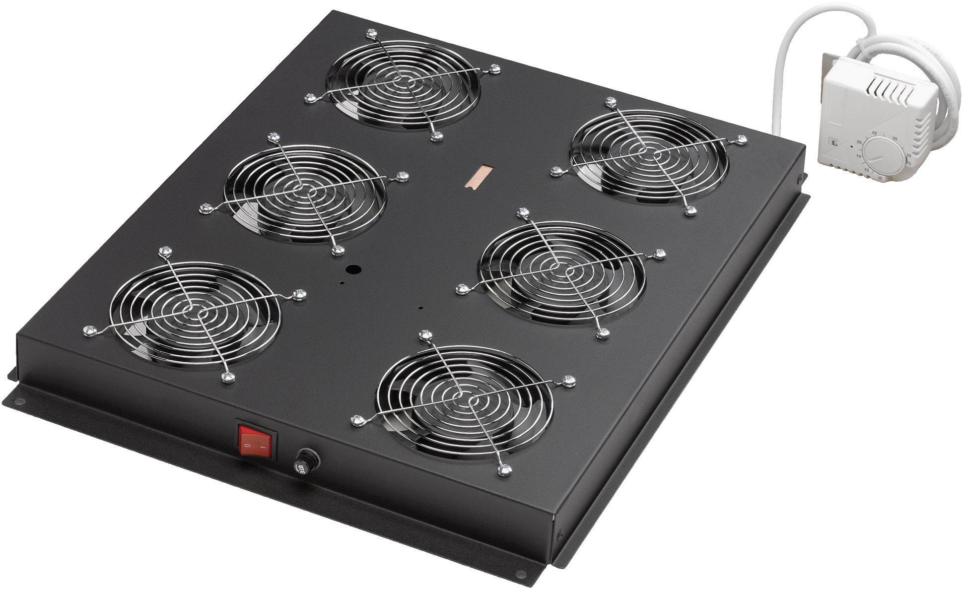 Digitus DN-19 FAN-4-SRV-B 19 Zoll 4 x Netzwerkschrank-Lüfter 1 HE Schwarz