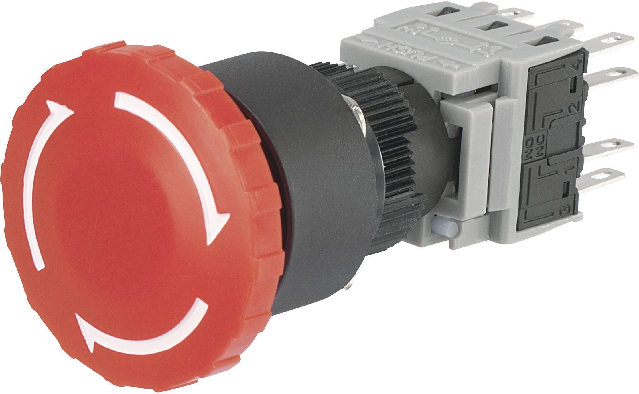 TRU Components LAS1-BY-33TSA Not-Aus-Schalter 250 V/AC 3A 3 Öffner, 3 Schließer IP40 1St.