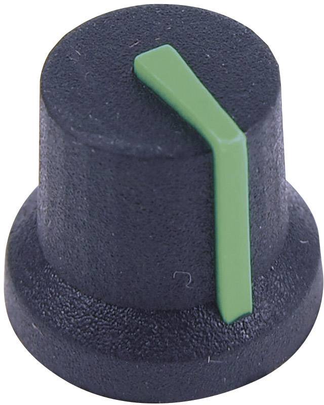 Cliff CL170852BR CL170852BR Drehknopf Schwarz, Grün (Ø x H) 16.8 mm x 14.5 mm