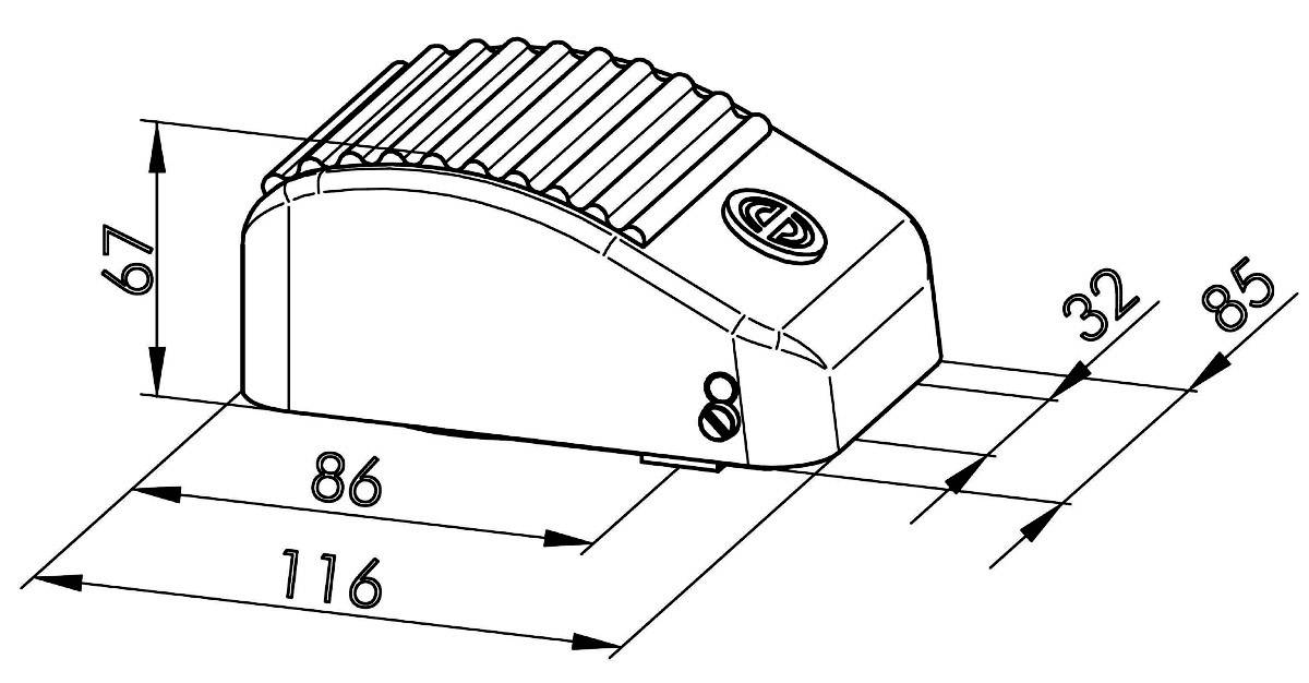Schlegel KEF RD Fußschalter 250 V/AC 10A 1 Pedal 1 Schließer, 1 Öffner IP65 1St.