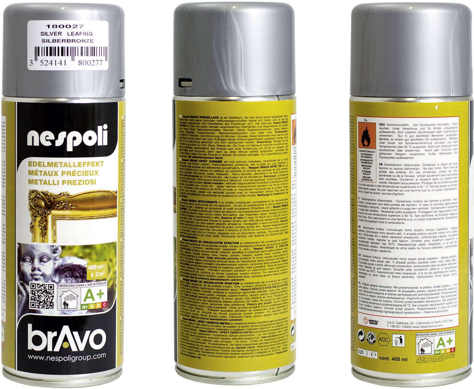Nespoli Bravo 8180027 Metalllack silberbronze 1 St.