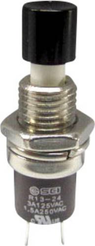 TRU Components TC-R13-24B1-05 BK Drucktaster 250 V/AC 1.5 A 1 x Ein/(Aus) tastend Schwarz