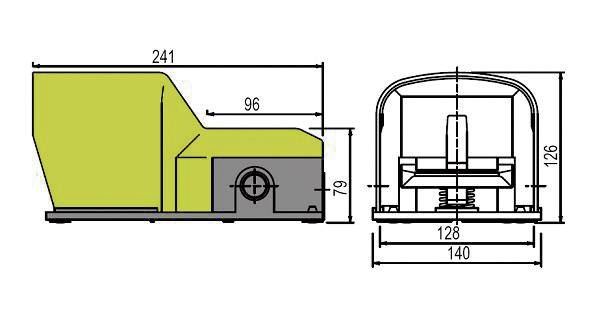 Pizzato Elettrica PX 10311-M2 Fußschalter 250 V/AC 6A 1 Pedal mit Schutzhaube 1 Schließer, 1 Öffner IP65 1St.