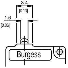 Burgess F4T7UL Mikroschalter F4T7UL 250 V/AC 5 A 1 x Ein/(Ein) IP40 tastend 1 St.