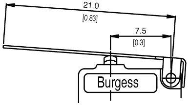 Burgess F4T7Y1UL Mikroschalter F4T7Y1UL 250 V/AC 5A 1 x Ein/(Ein) IP40 tastend 1St.