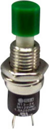 TRU Components TC-R13-24B1-05 GN Drucktaster 250 V/AC 1.5 A 1 x Ein/(Aus) tastend Grün