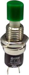 TRU Components TC-R13-24B1-05 GN Drucktaster 250 V/AC 1.5A 1 x Ein/(Aus) tastend Grün