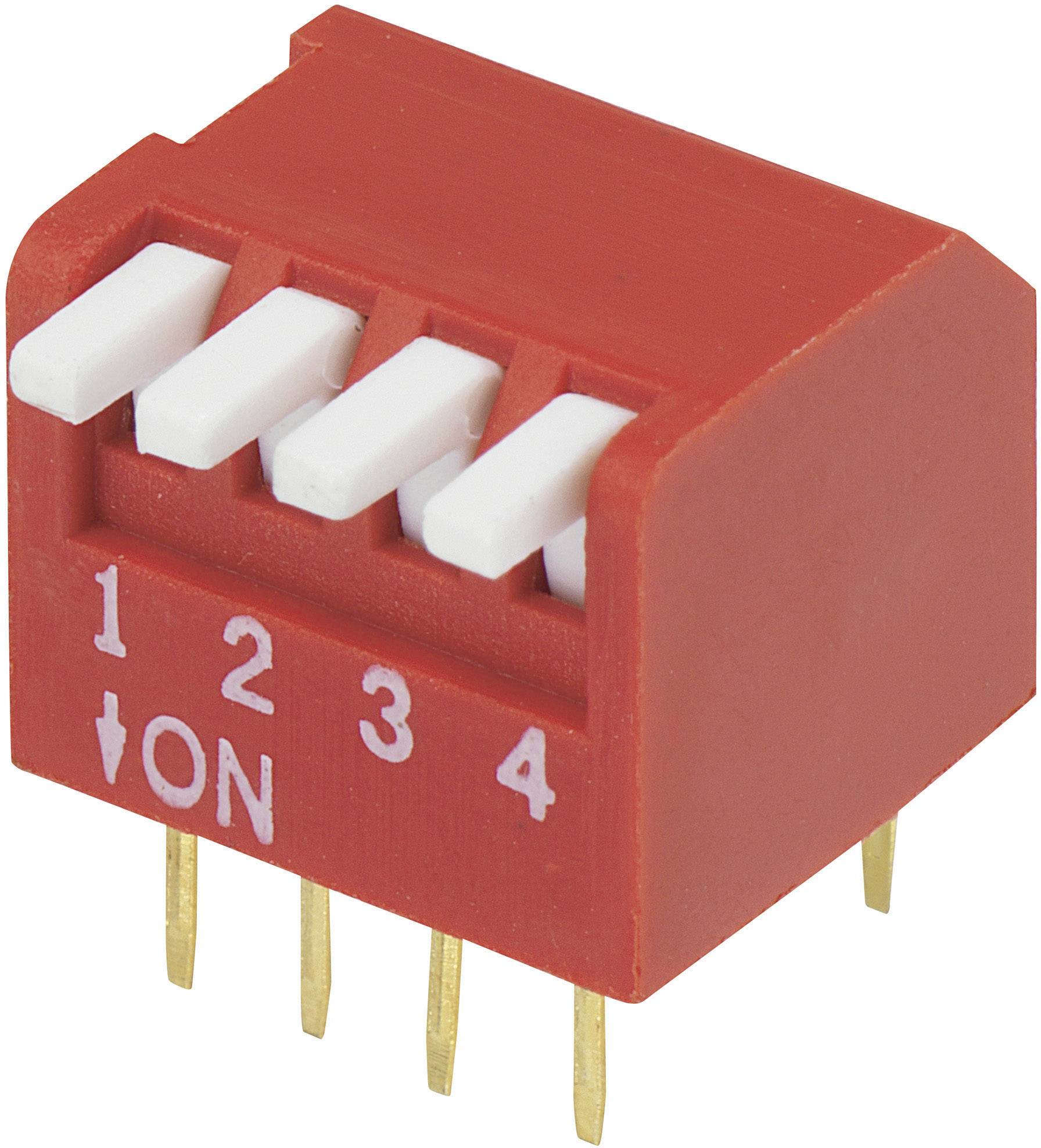 TRU Components DP-04 DIP-Schalter Polzahl 4 Piano-Type