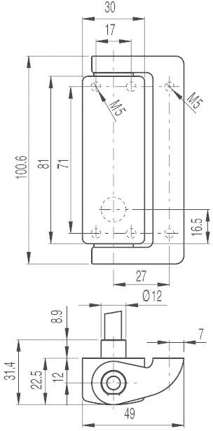 Pizzato Elettrica HP AA050C-2PN HP AA050C-2PN Türklappenschalter 400 V/AC 4A Gleithebel tastend IP69K 1St.