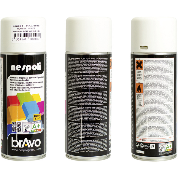 8180001 Bravo Spraylack Glanz Weiß 400 ml