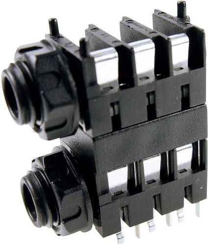 Cliff FCR1124 Klinken-Steckverbinder 6.35 mm Buchse, Einbau horizontal Polzahl: 3 Stereo Blau 1 St.