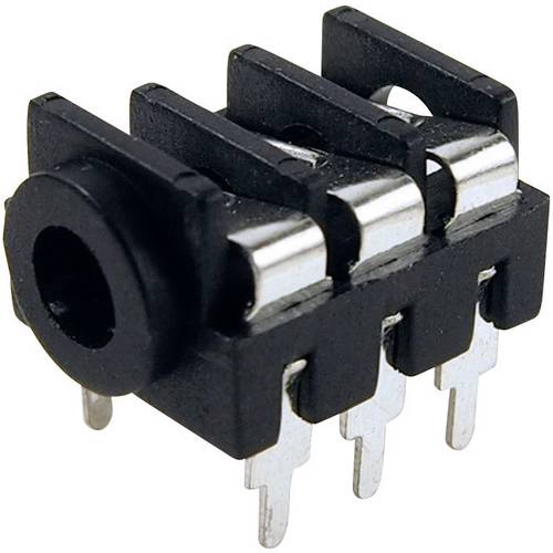 Cliff FCR1295 Klinken-Steckverbinder 3.5 mm Buchse, Einbau horizontal Polzahl: 3 Stereo Schwarz 1 S