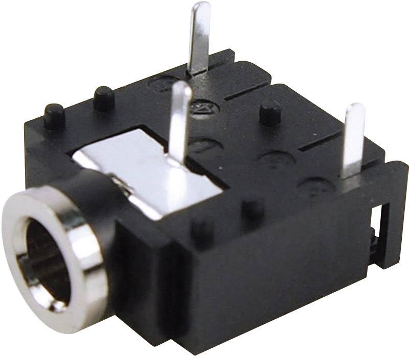 Cliff FC68131 Klinken-Steckverbinder 3.5mm Buchse, Einbau horizontal Polzahl: 3 Stereo Schwarz