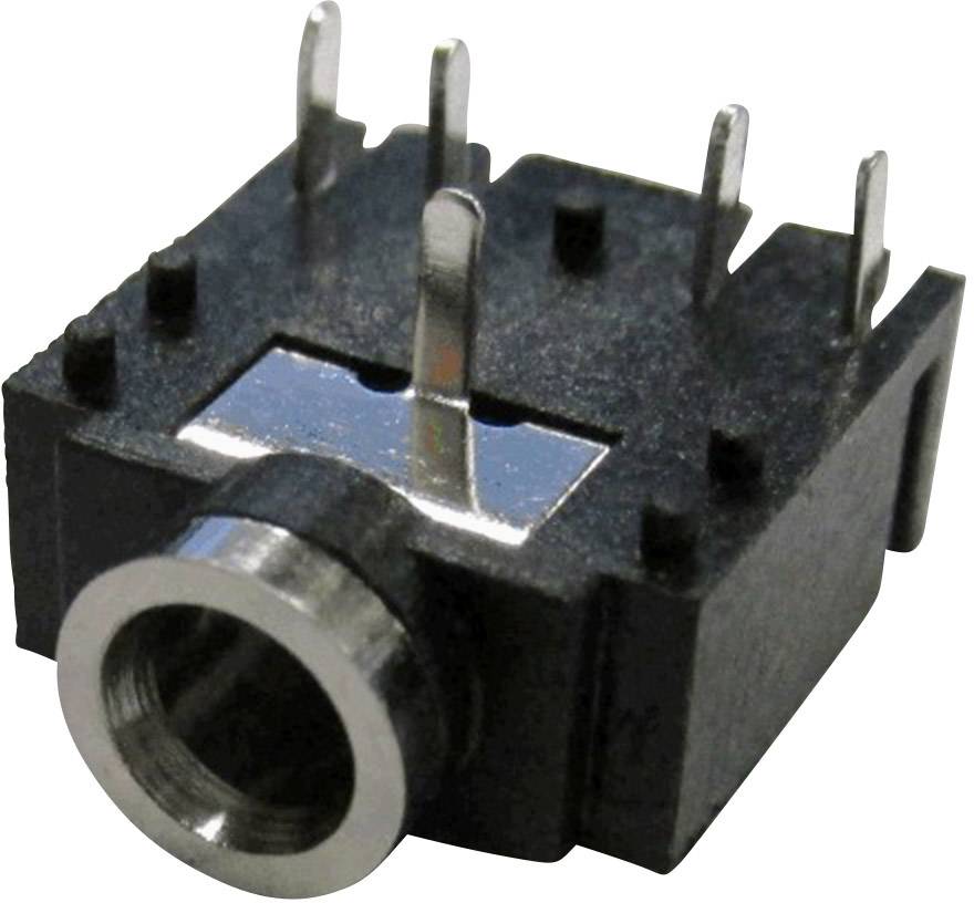 Cliff FC68133 Klinken-Steckverbinder 3.5mm Buchse, Einbau horizontal Polzahl: 4 Stereo Schwarz