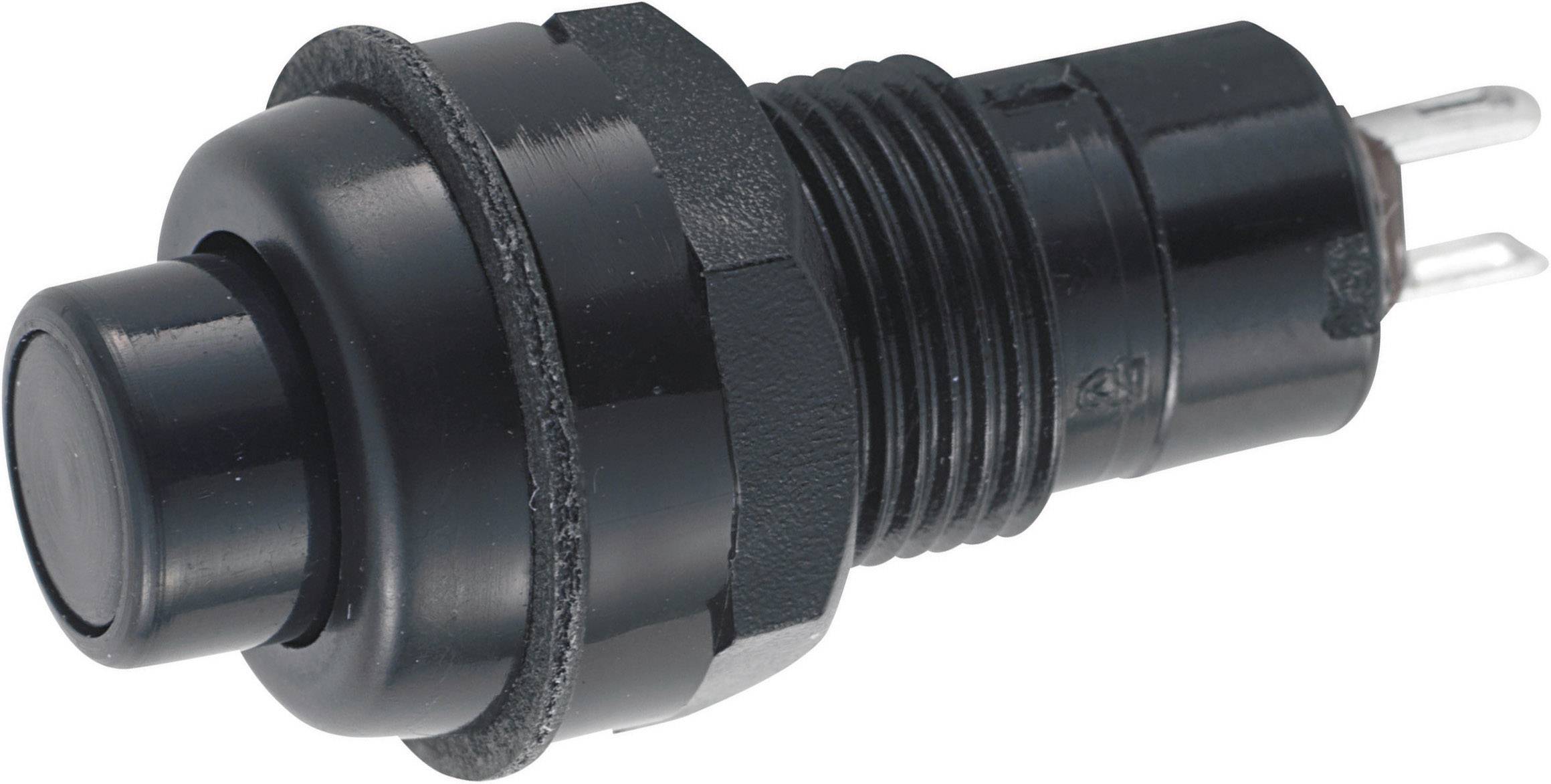 Miyama 706007 DS-257, BK Drucktaster 125 V/AC 3 A 1 x Aus/(Ein) tastend (Ø x L) 15 mm x 32 mm 1 St.