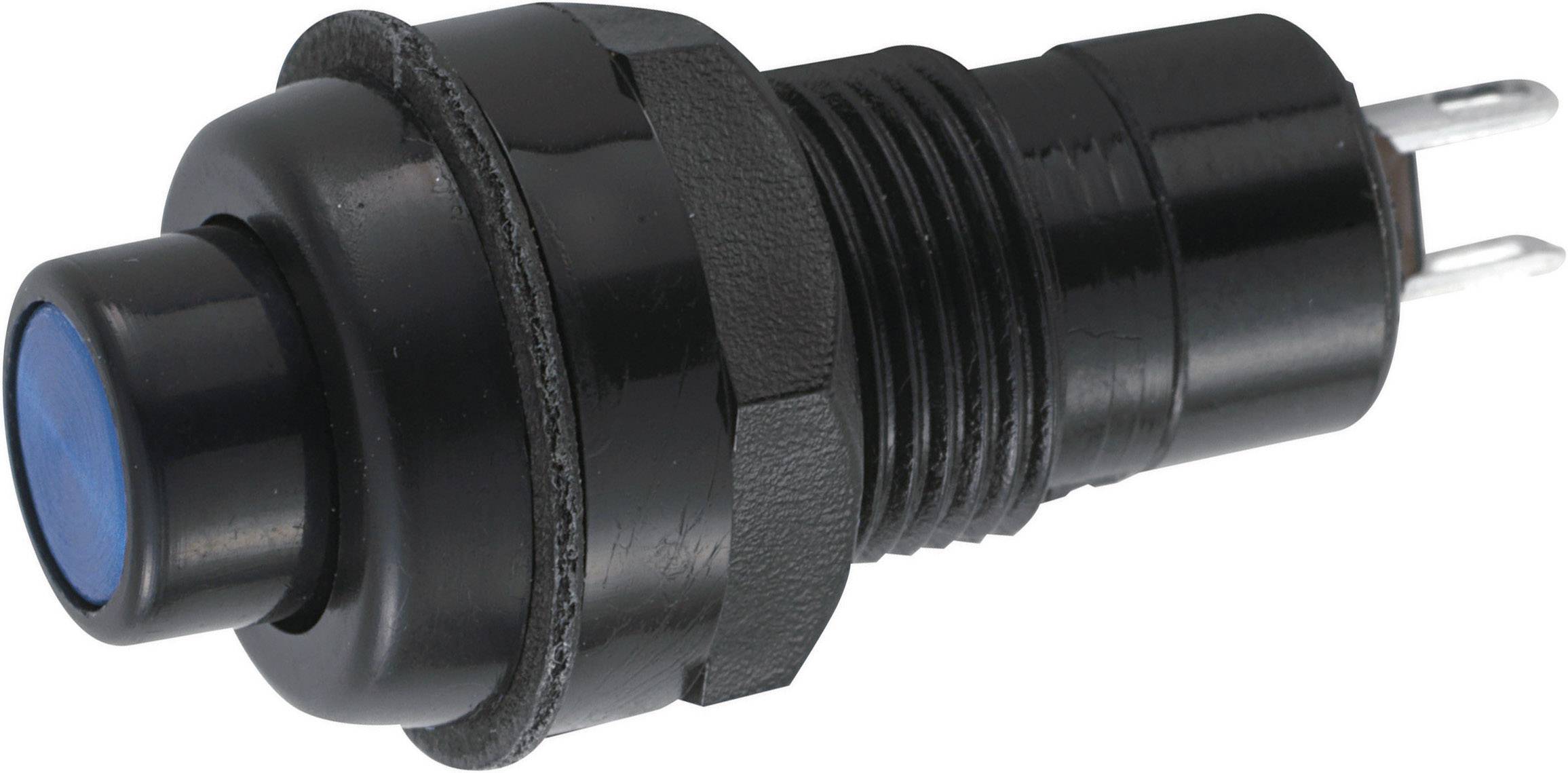 Miyama 706005 DS-256, BL Druckschalter 125 V/AC 3 A 1 x Aus/Ein rastend (Ø x L) 15 mm x 32 mm 1 St.