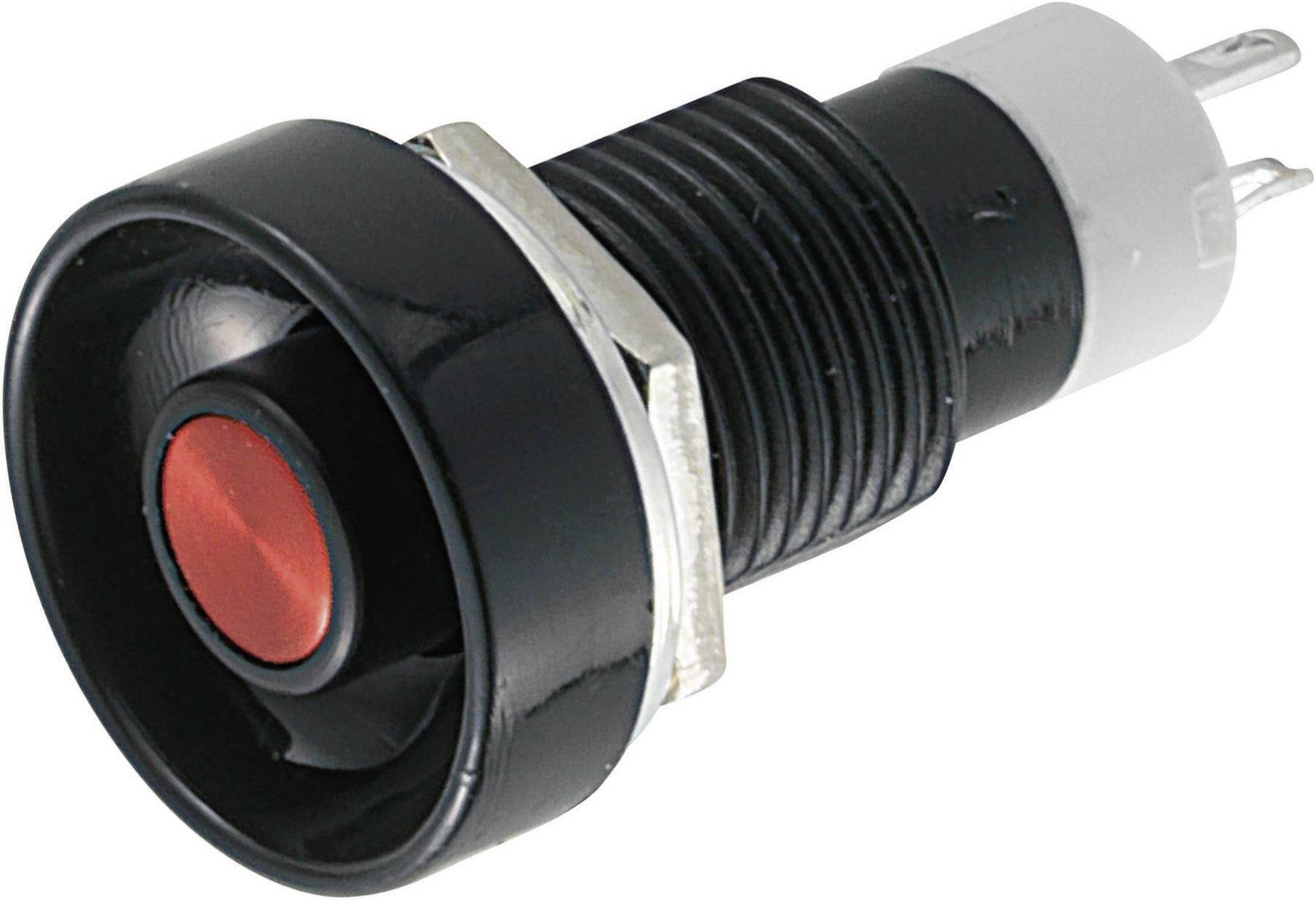 Miyama 706009 DS-258, RD Druckschalter 125 V/AC 3 A 1 x Aus/Ein rastend (Ø x L) 17 mm x 32.1 mm 1 St.