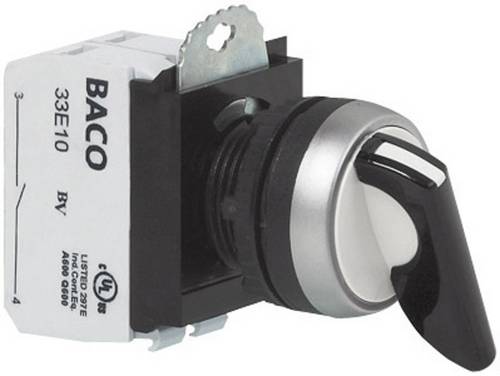 BACO BAL21MA03A L21MA03A Wahltaste Frontring Kunststoff, verchromt Schwarz 2 x 45 ° 1 St.